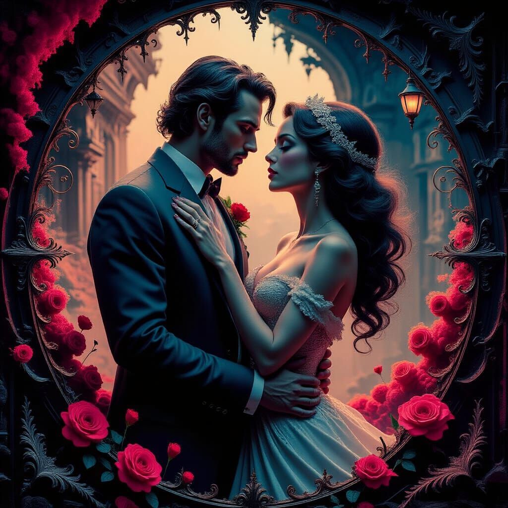 Noir Portrait of Costa Rican Woman in Surreal Style