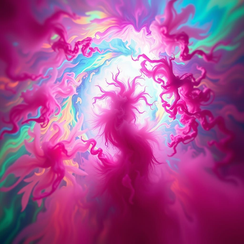 Surreal Dreamscape in Vibrant, Ethereal Light