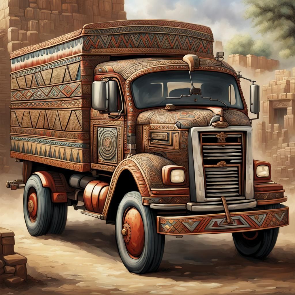 Modern Aztec Supply Truck: Highly Detailed