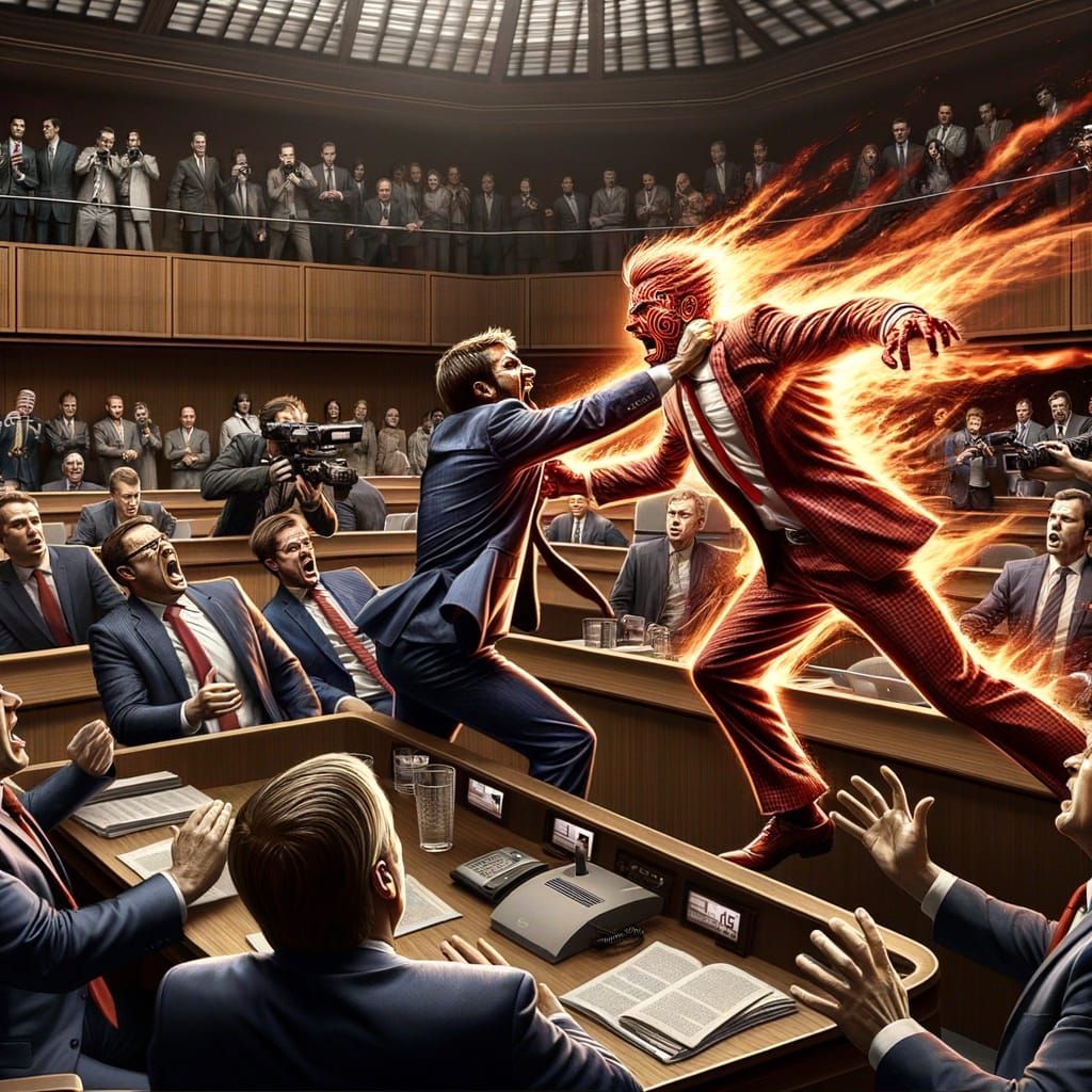 Dramatic Politician Slaps Opponent in Heated Senate Debate