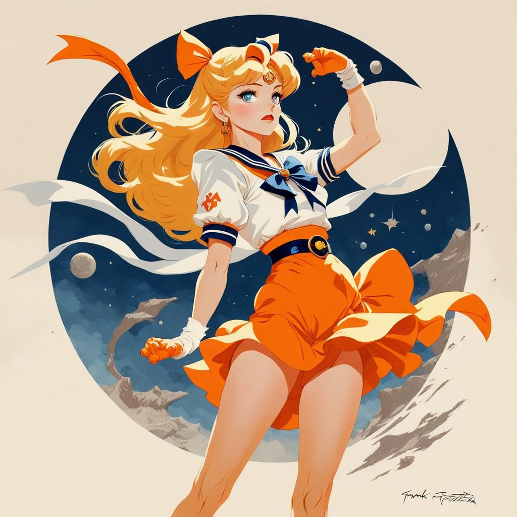 Sailor Venus Frank Frazetta 1950s poster