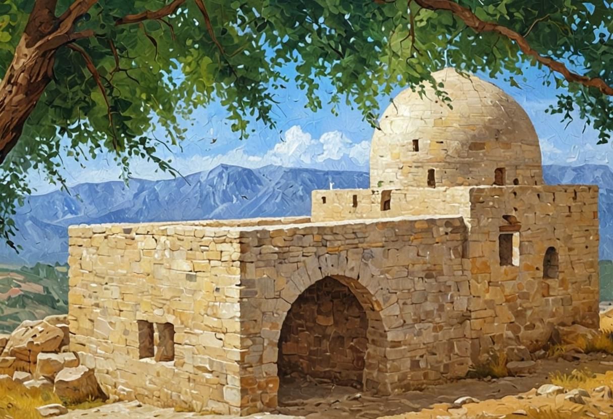 Abstract Oil Painting Style Composition