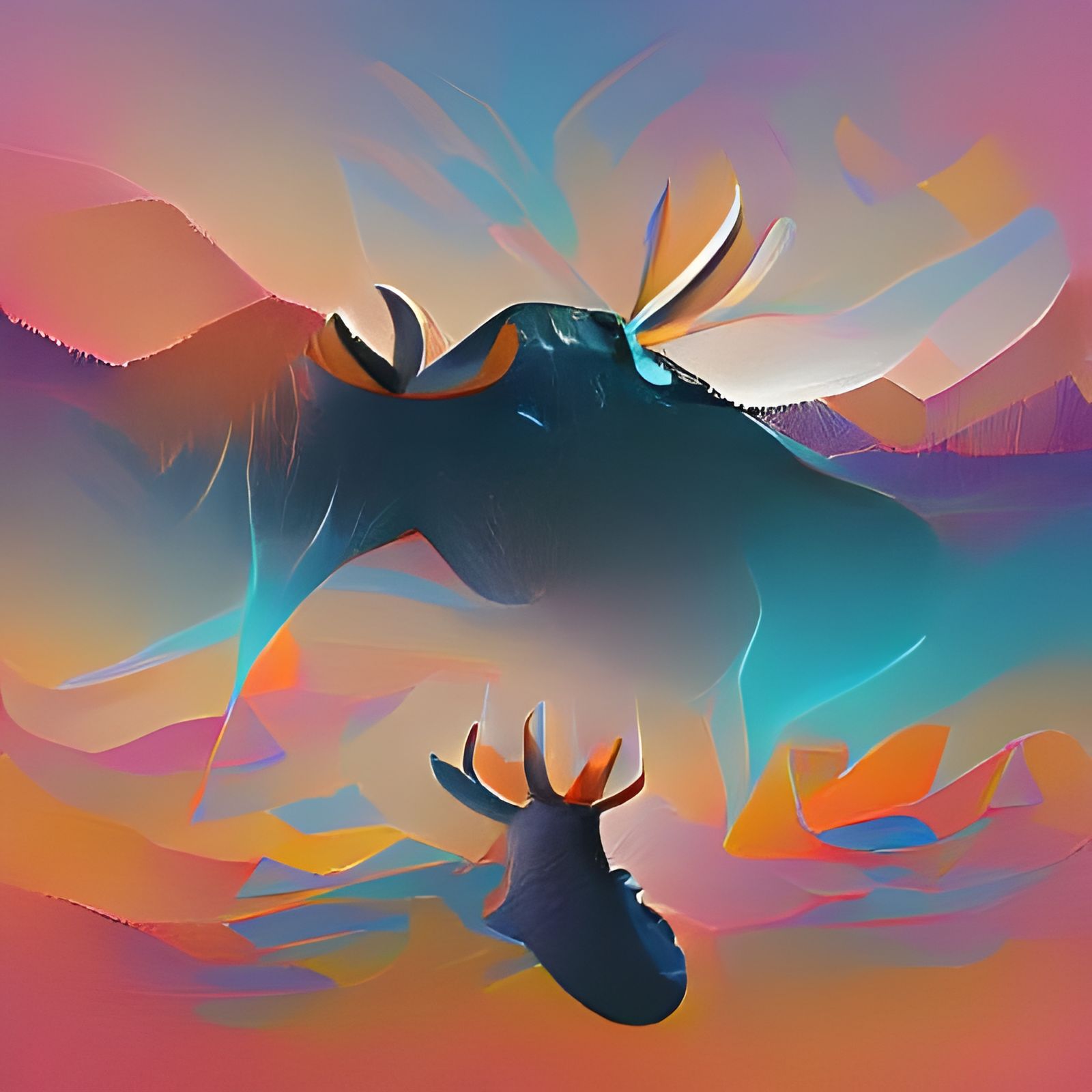 Majestic Moose in 8K Digital Illustration