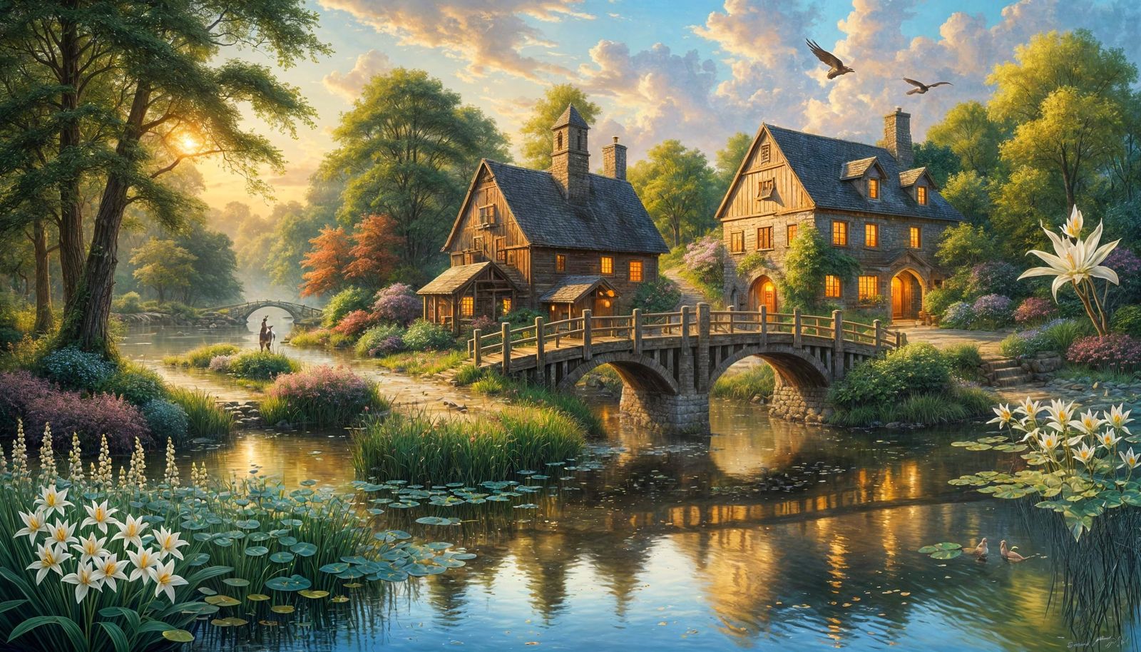 Pennsylvania Pond at Dusk: A Romantic Landscape