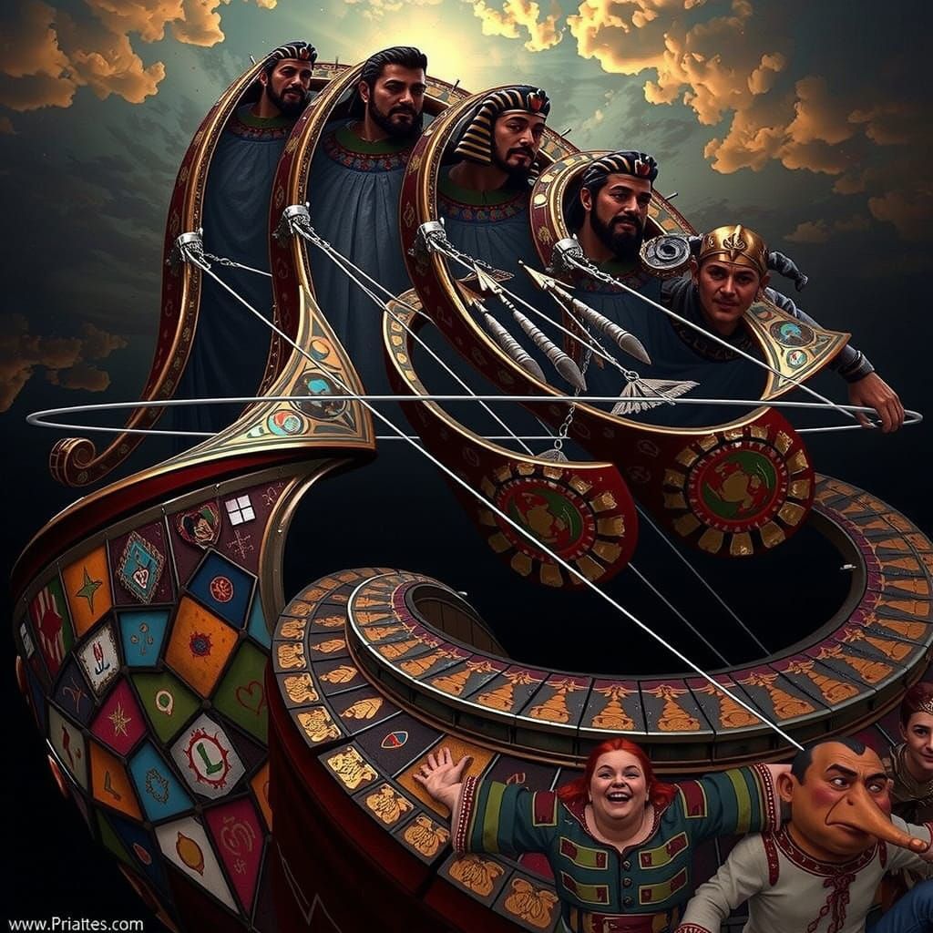 Diverse Characters in Theatrical Portrait