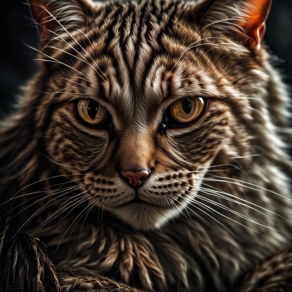 Hyperrealistic J-Cat Portrait in High Definition