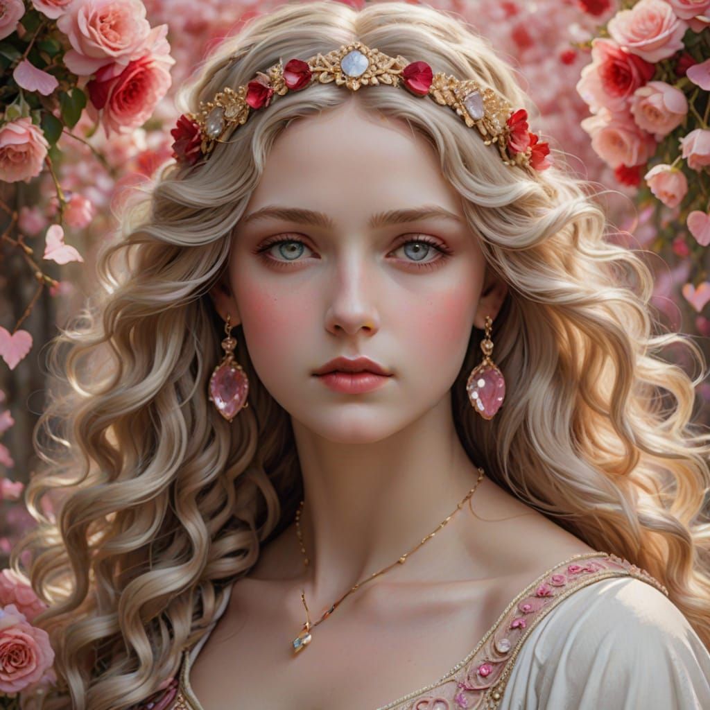 Erato, Goddess of Romantic Poetry, Close Portrait