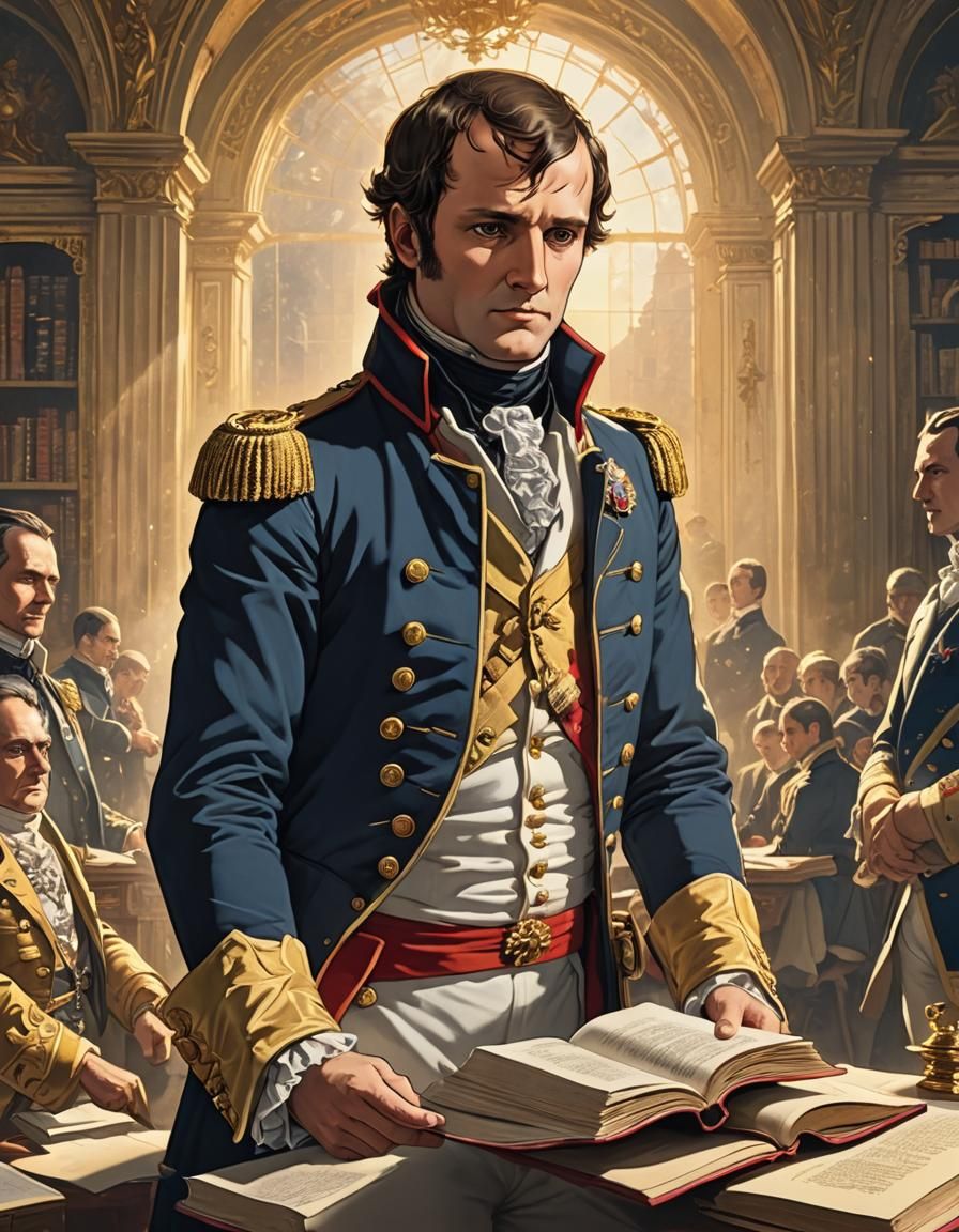 Napoleon Presents Napoleonic Code in Anime Style