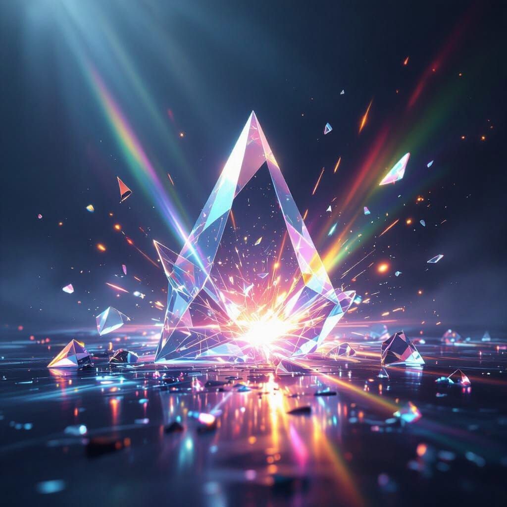 Prism Explosion in Sci-Fi Style