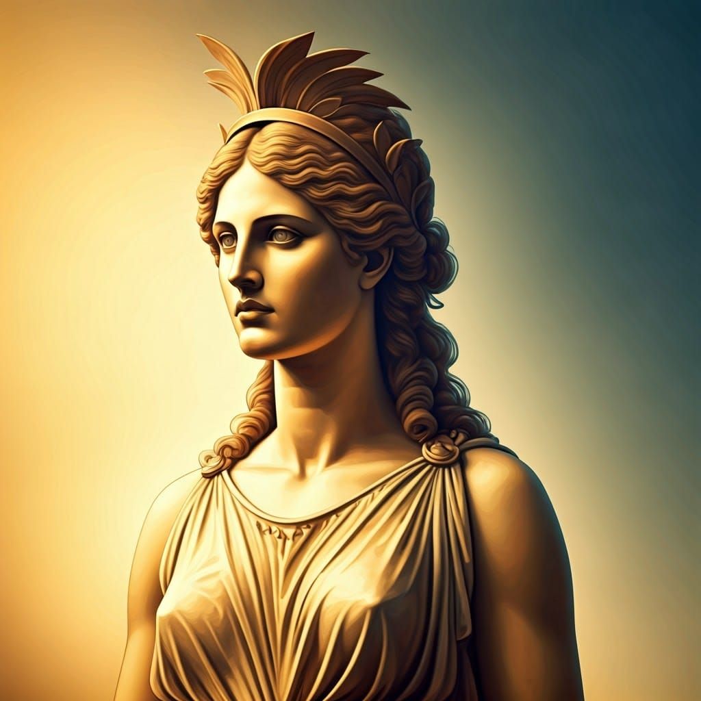 Ethereal Goddess in Soft Focus, Lost in Contemplation