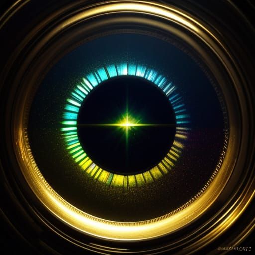 Refracted Light Through Prism as Oil Painting