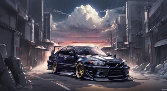 <lora:EnderStyle:1.0> Modified Volvo S80