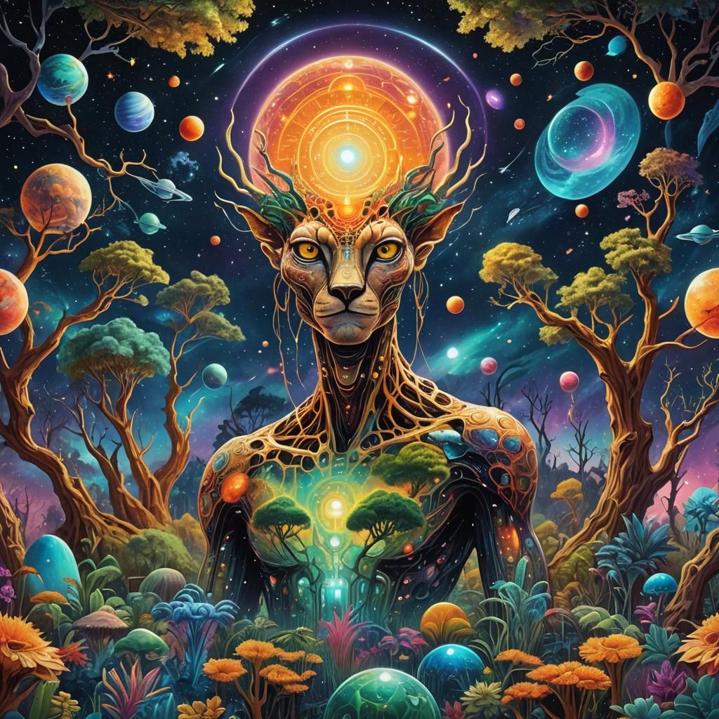 Holographic Extraterrestrial Savannah by Amaringo