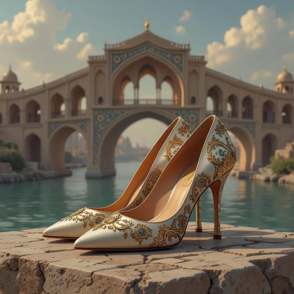 Elegant Arched Shoe Inspired by Persian Architecture