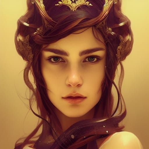 Royal Twins Portrait in Hyperdetailed Style