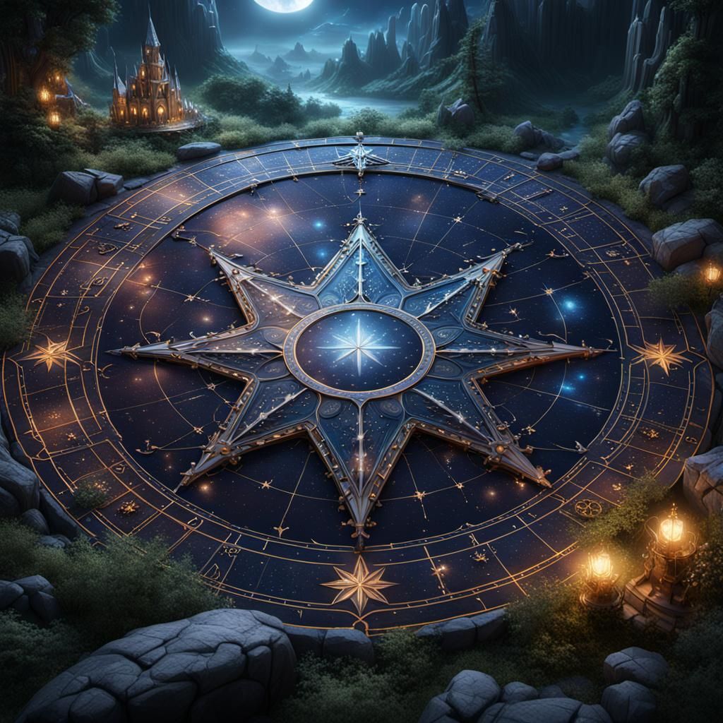 Enchanted Star Map: Fantasy Concept Art