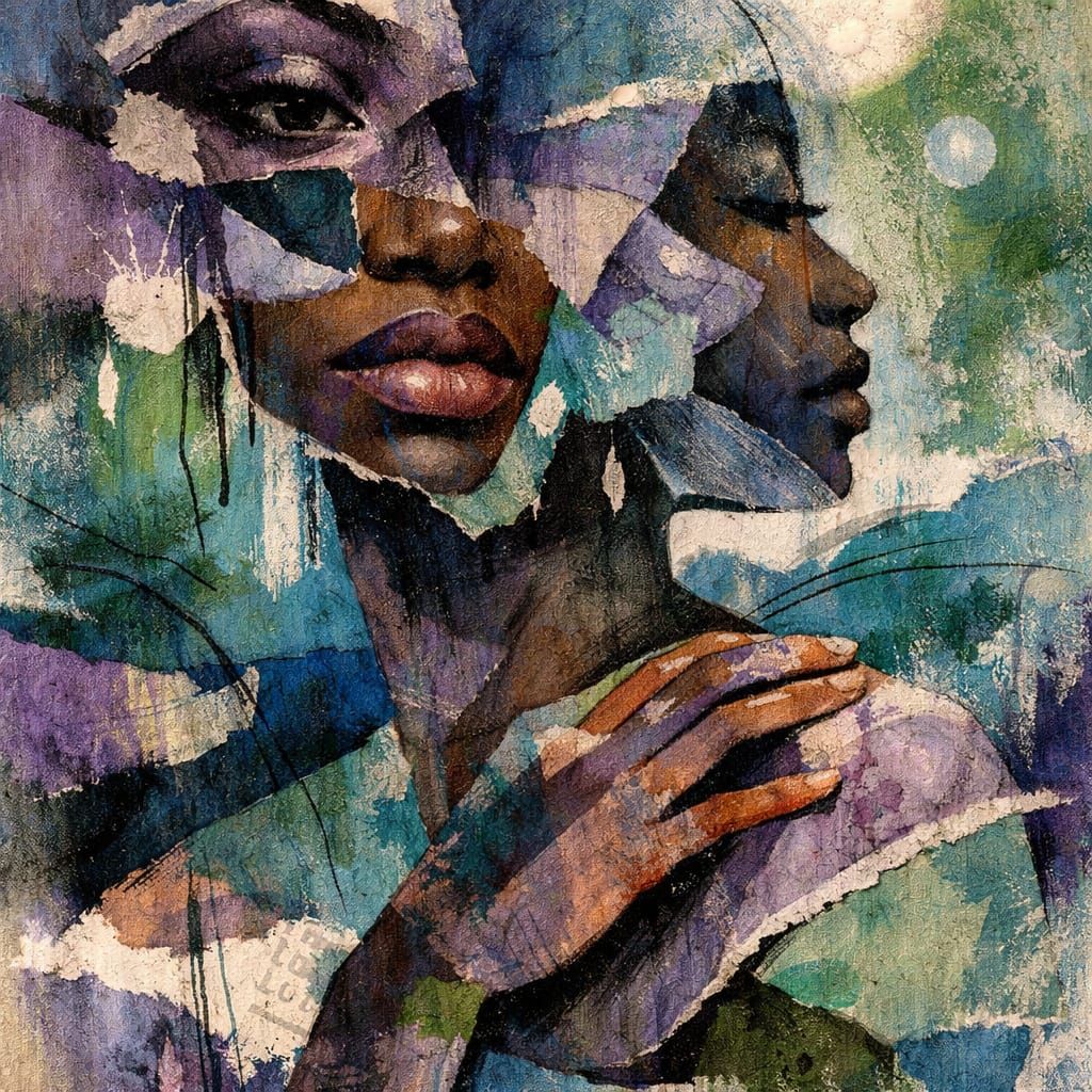 Afro-Surreal Abstract Art: Black Feminine Presence