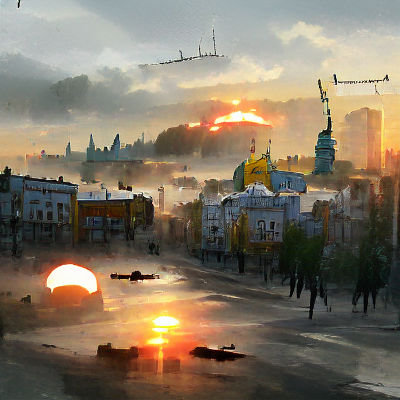Kharkiv Sunrise Concept Art Illustration