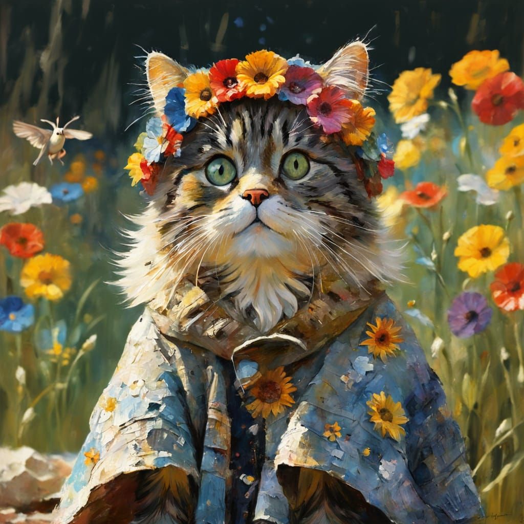 Expressionist Painting of Sunshine and Memories