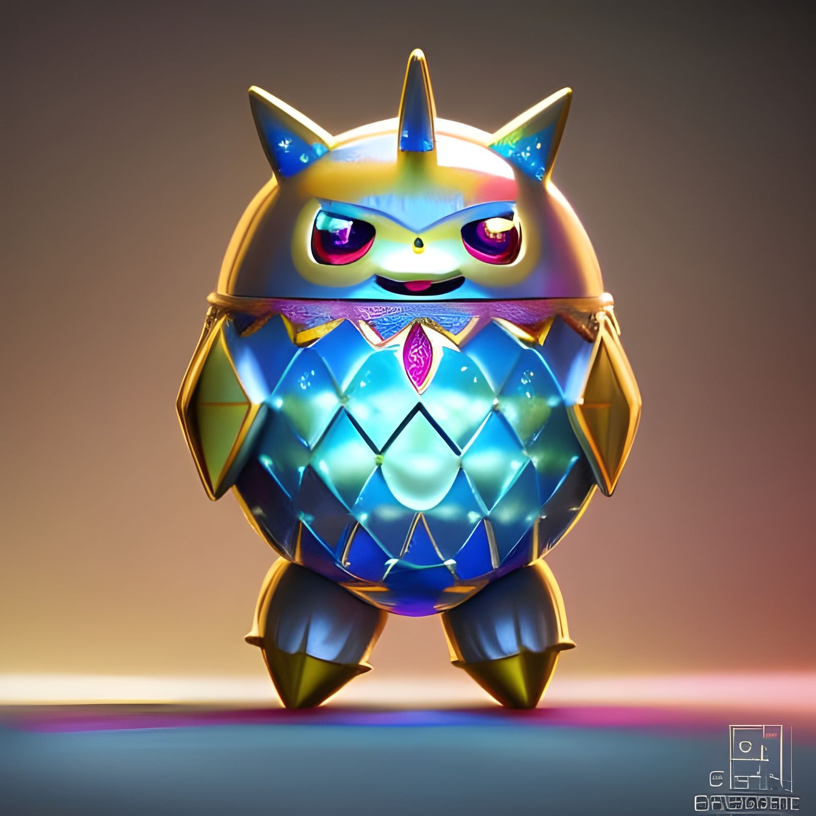 Bejeweled Togepi Faberge Egg Graffiti Art