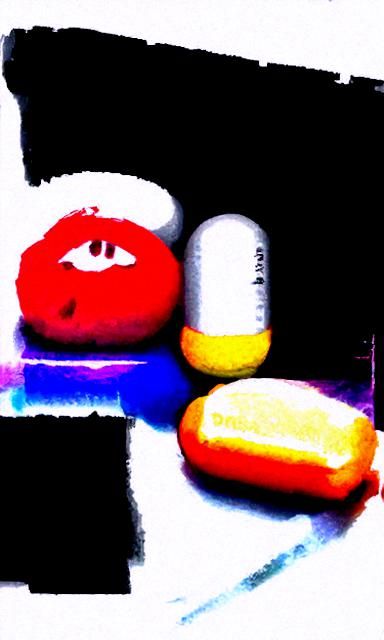 Colorful Pills and Capsules Still Life