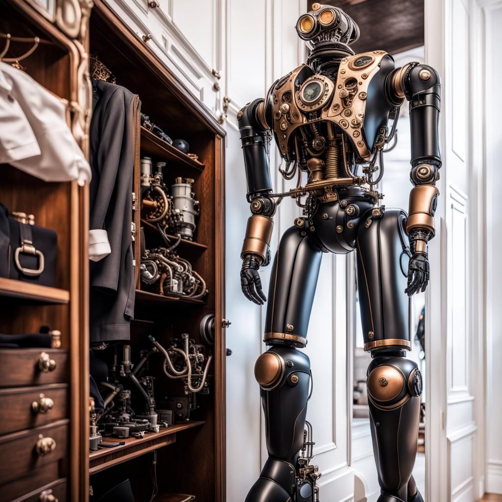 Winston the Steampunk Robot Butler