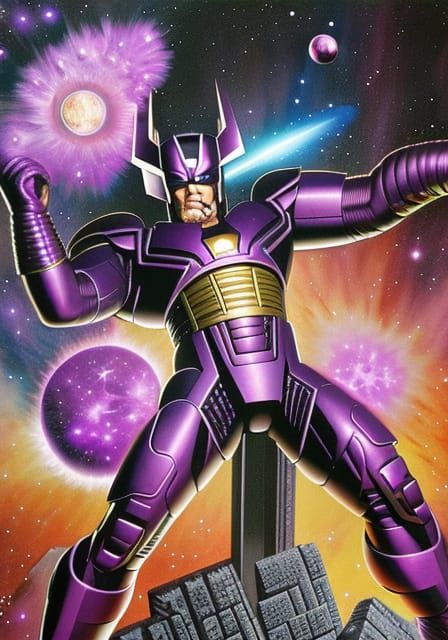 Galactus Planet Eater in Cyberpunk Style