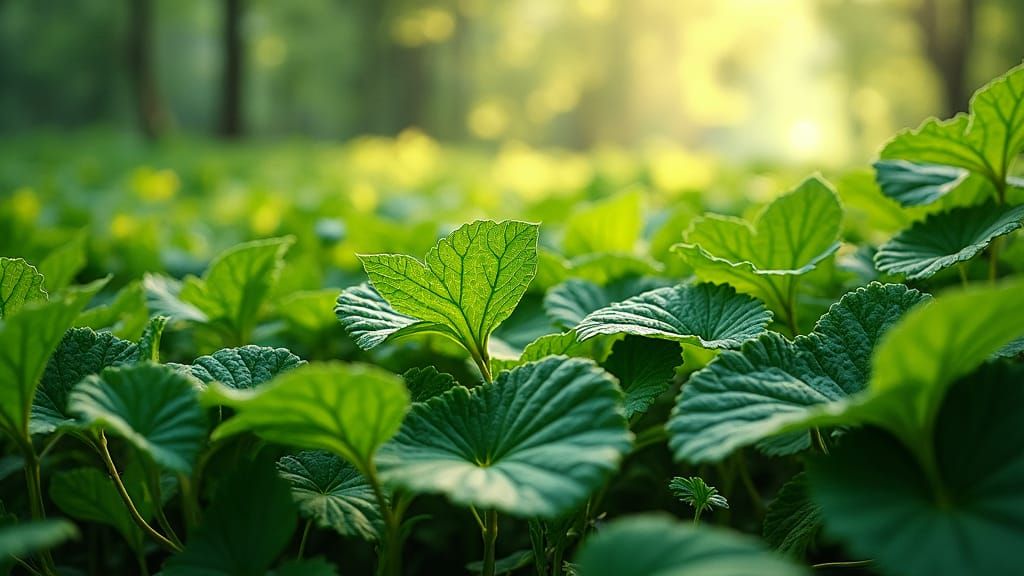 Lush Field of Halfling's Leaf in Impressionist Style