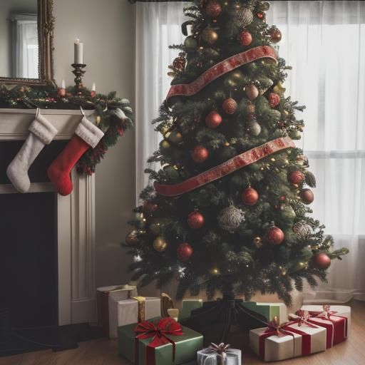 Christmas Tree: Professional Photography with Bokeh