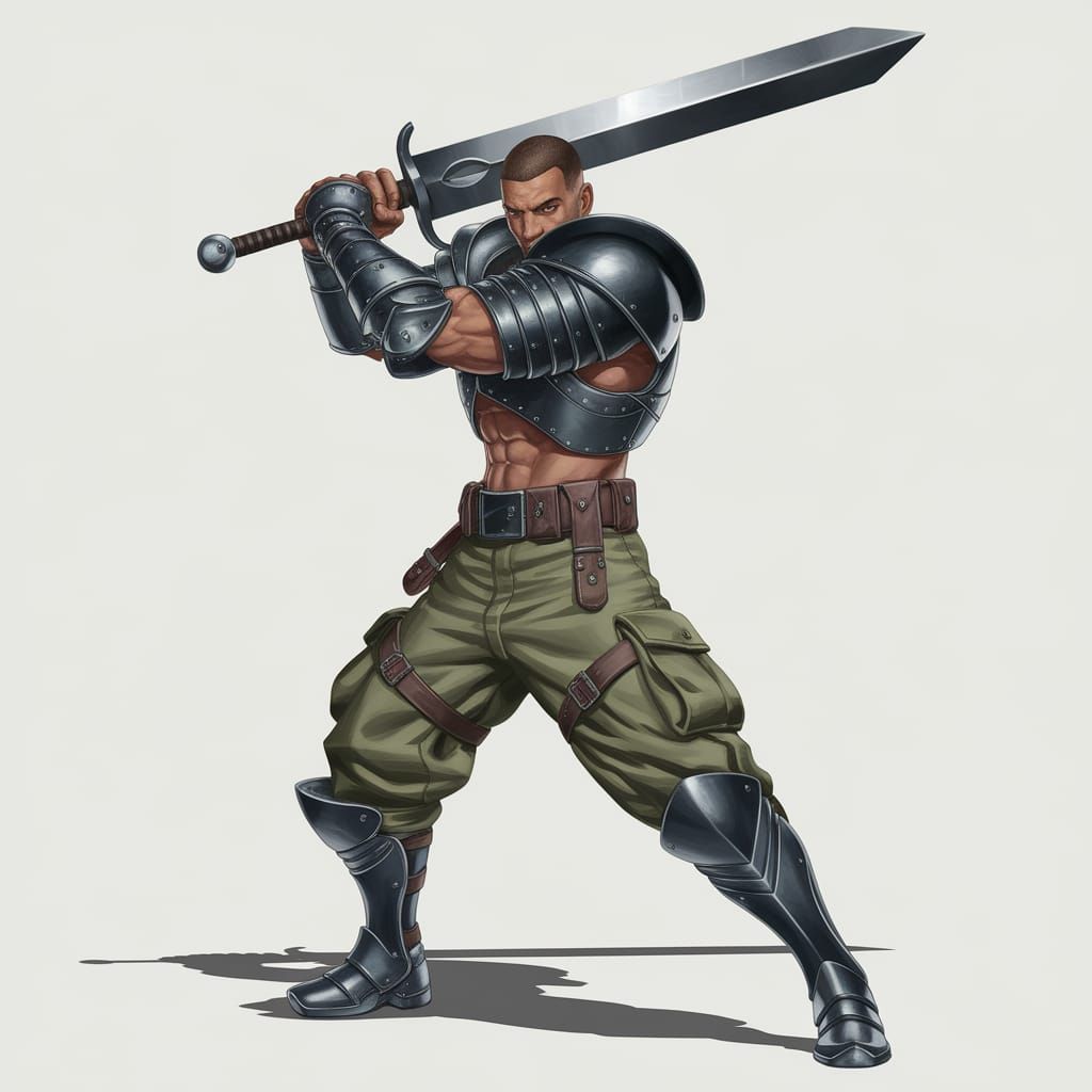 Armored Warrior Ready for Battle