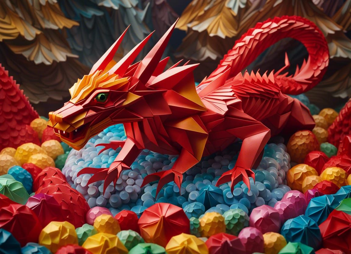 Origami dragon