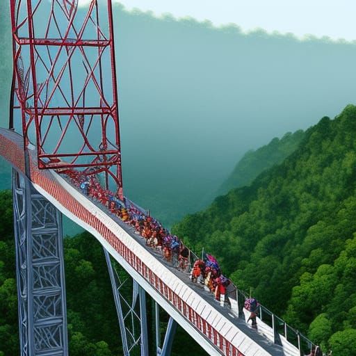 Basejumping from the New River Gorge Bridge