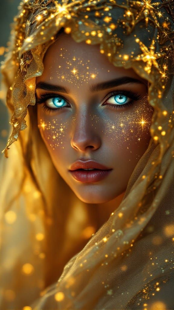 Mystical Seer in Ethereal Aura