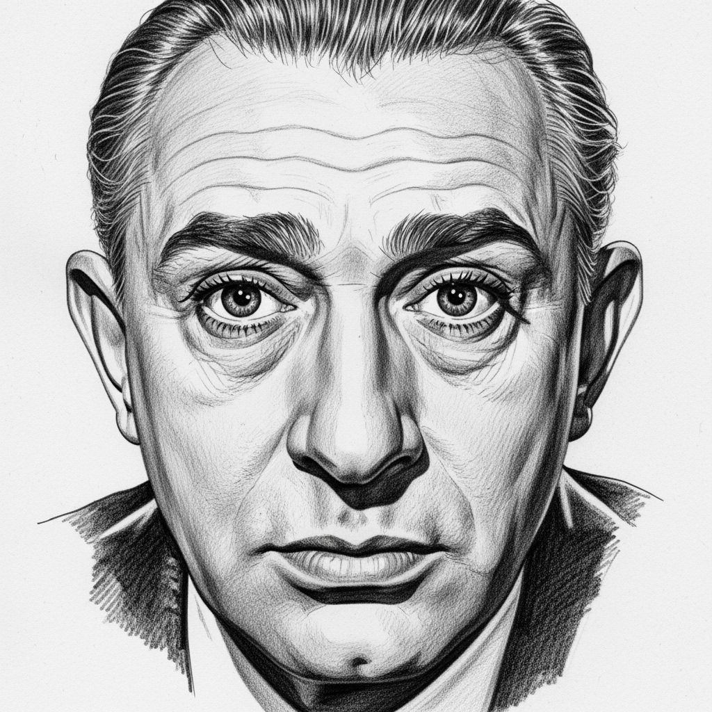Pencil Portrait of Peter Lorre