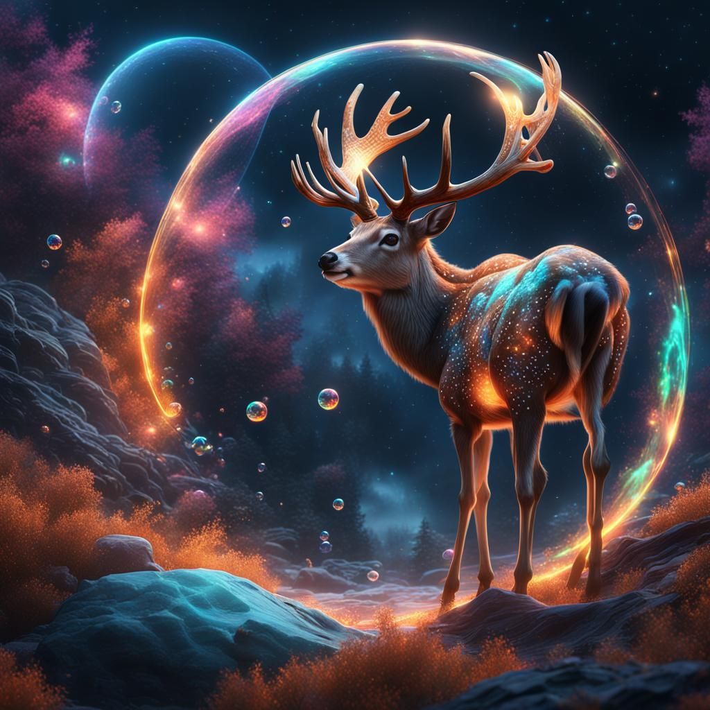 Deer on Black Hole with Cosmic Waves