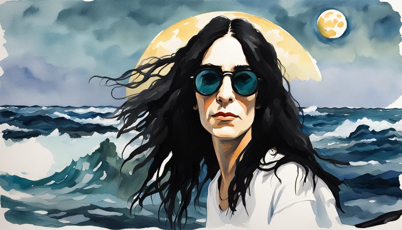 Epic Impressionist Painting of Singer by Moonlight