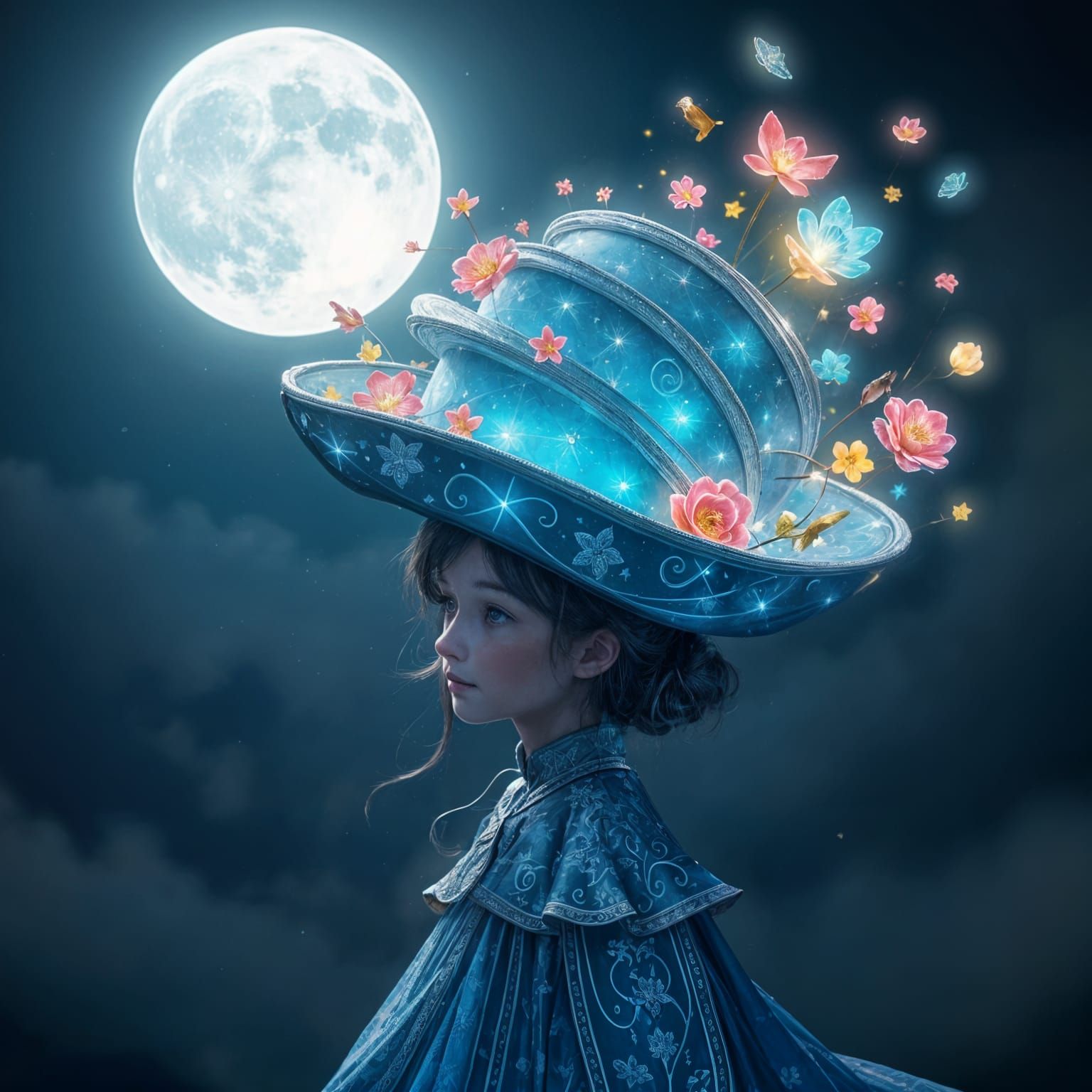 Girl with Magical Hat in Fantasy Concept Art