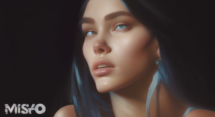 Madison Beer Portrait with Snakes in Art Nouveau Style