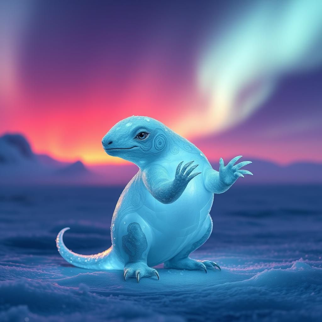 Arctic Squeaker in Frozen Tundra: Digital Matte Painting