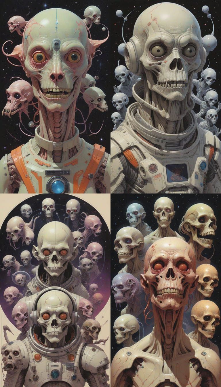 Dark Space Scum in a Grotesque Parallax Landscape