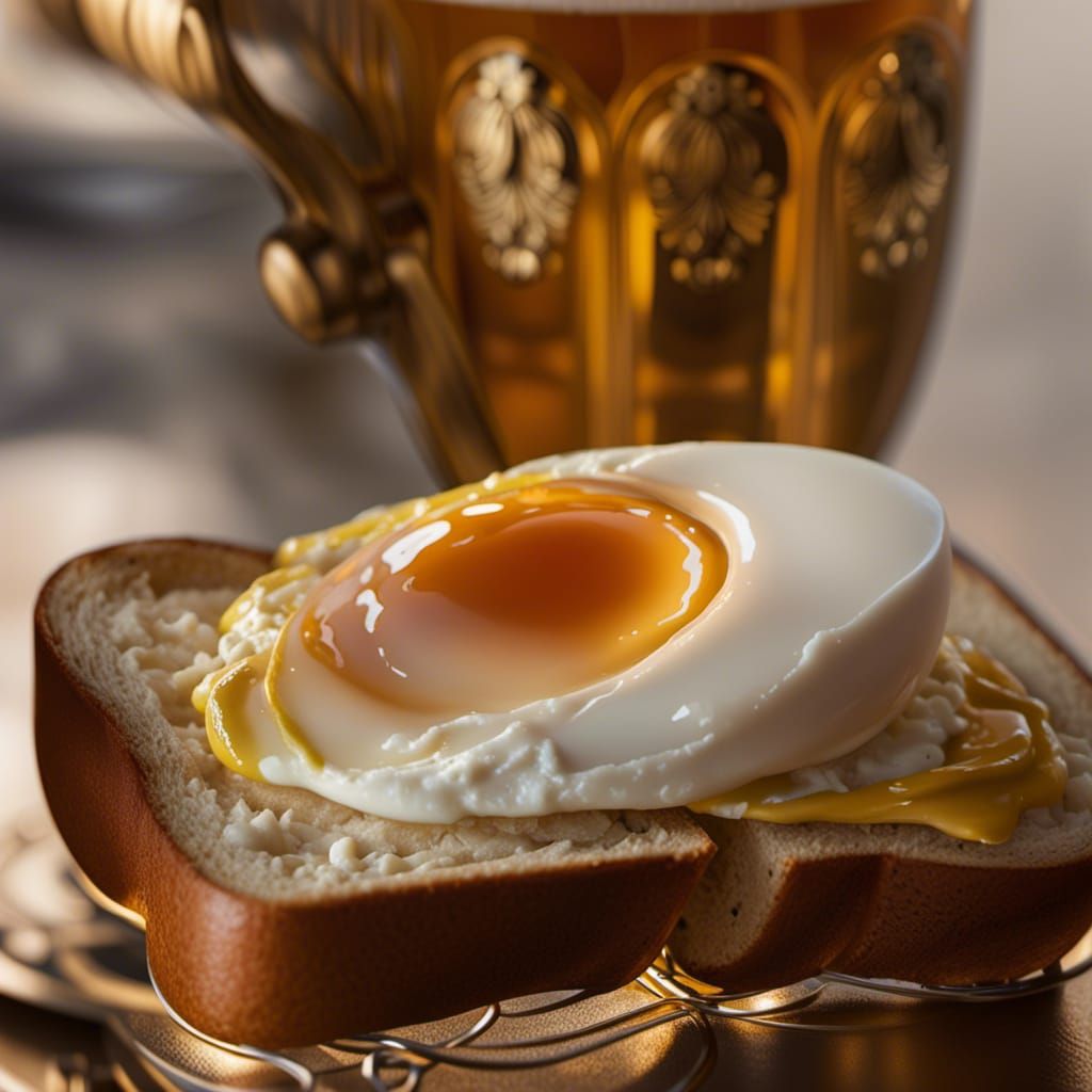 Luxurious Toast Sandwich Still Life, Hyperrealistic Detail