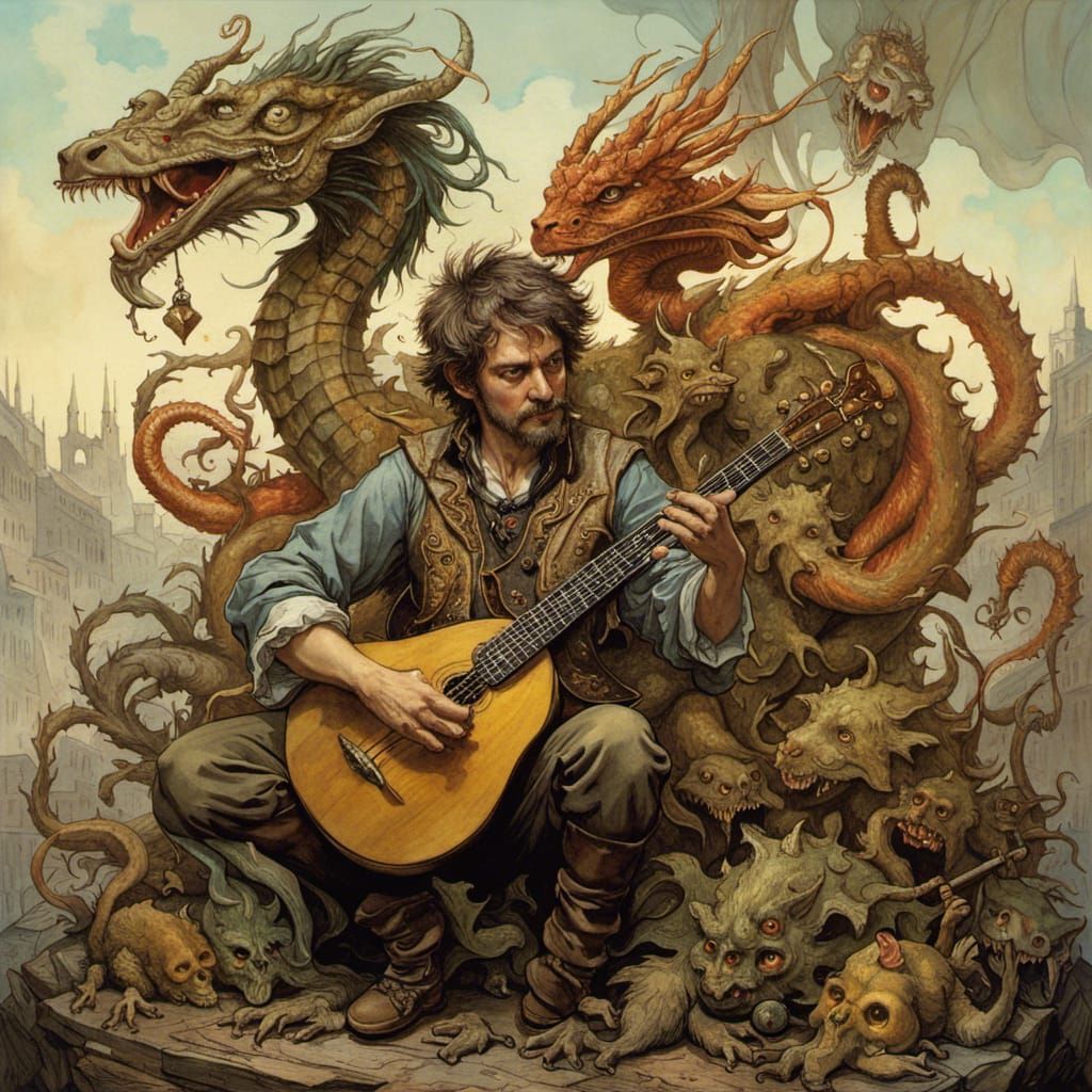 Orpheus and the Hydra, version 2