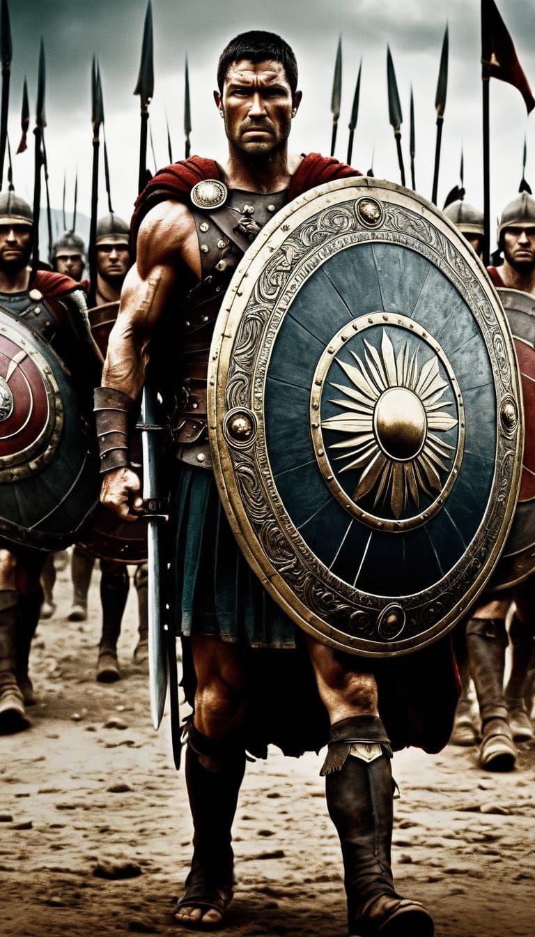 Powerful Leader Spartacus in Cinematic Glory