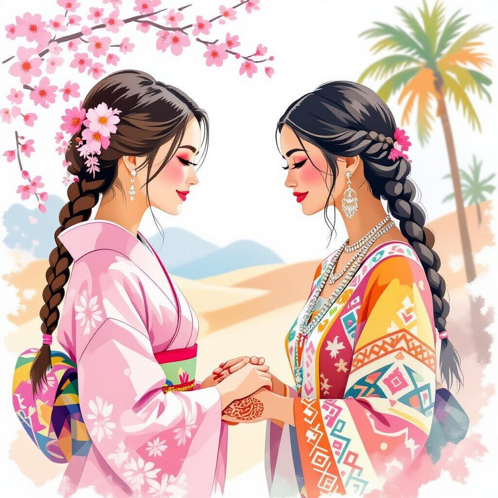 Cultural Harmony: Japanese and Algerian Women Meet