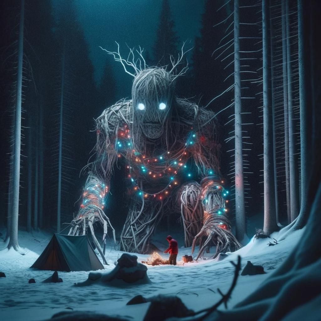 Eerie Forest Spirit Illuminated
