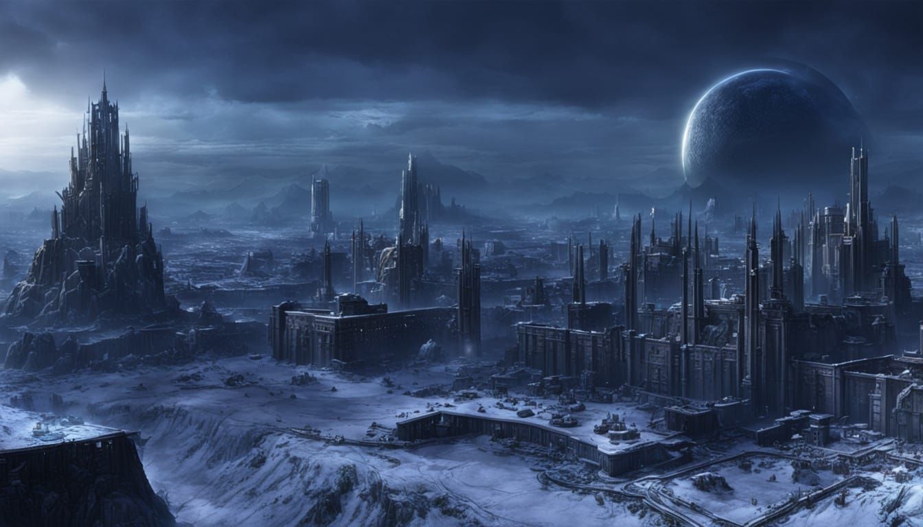 Warworld: Mongul's Palace Overlooking the Wasteland City