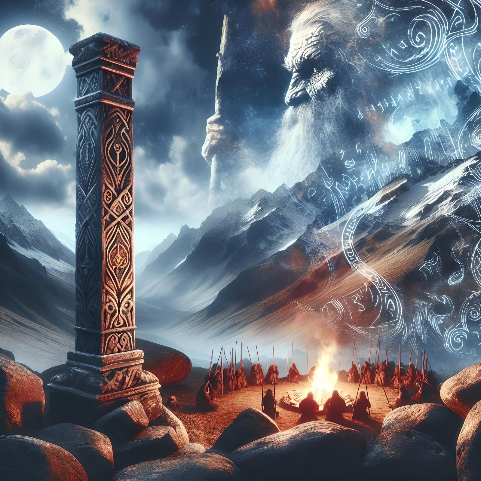 Dwarf Warrior Double Exposure on Runed Waypost