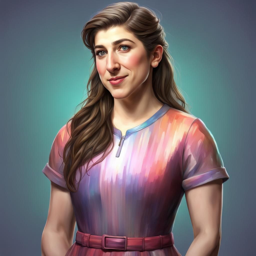 Attractive Young Woman Portrait with Prismatic Colors