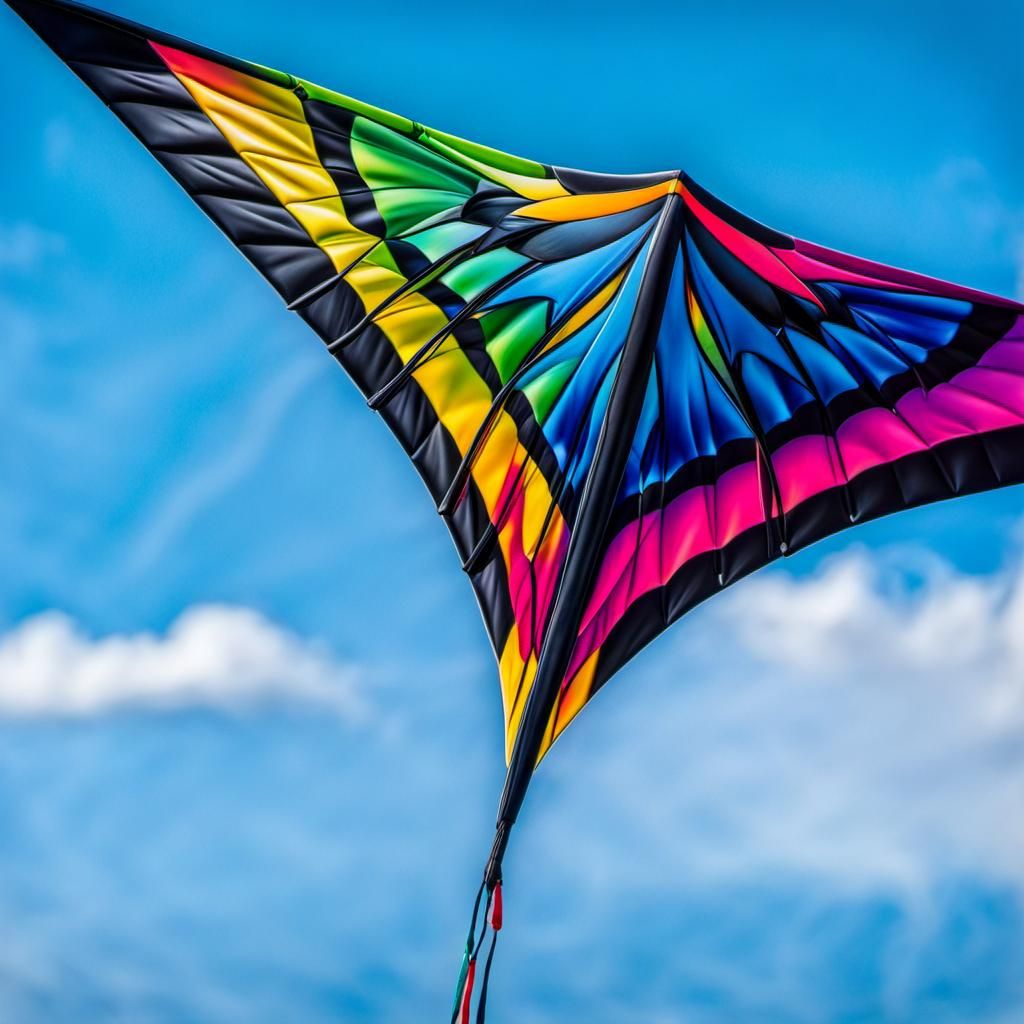 Colorful Kite Close-Up in Airbrush Style