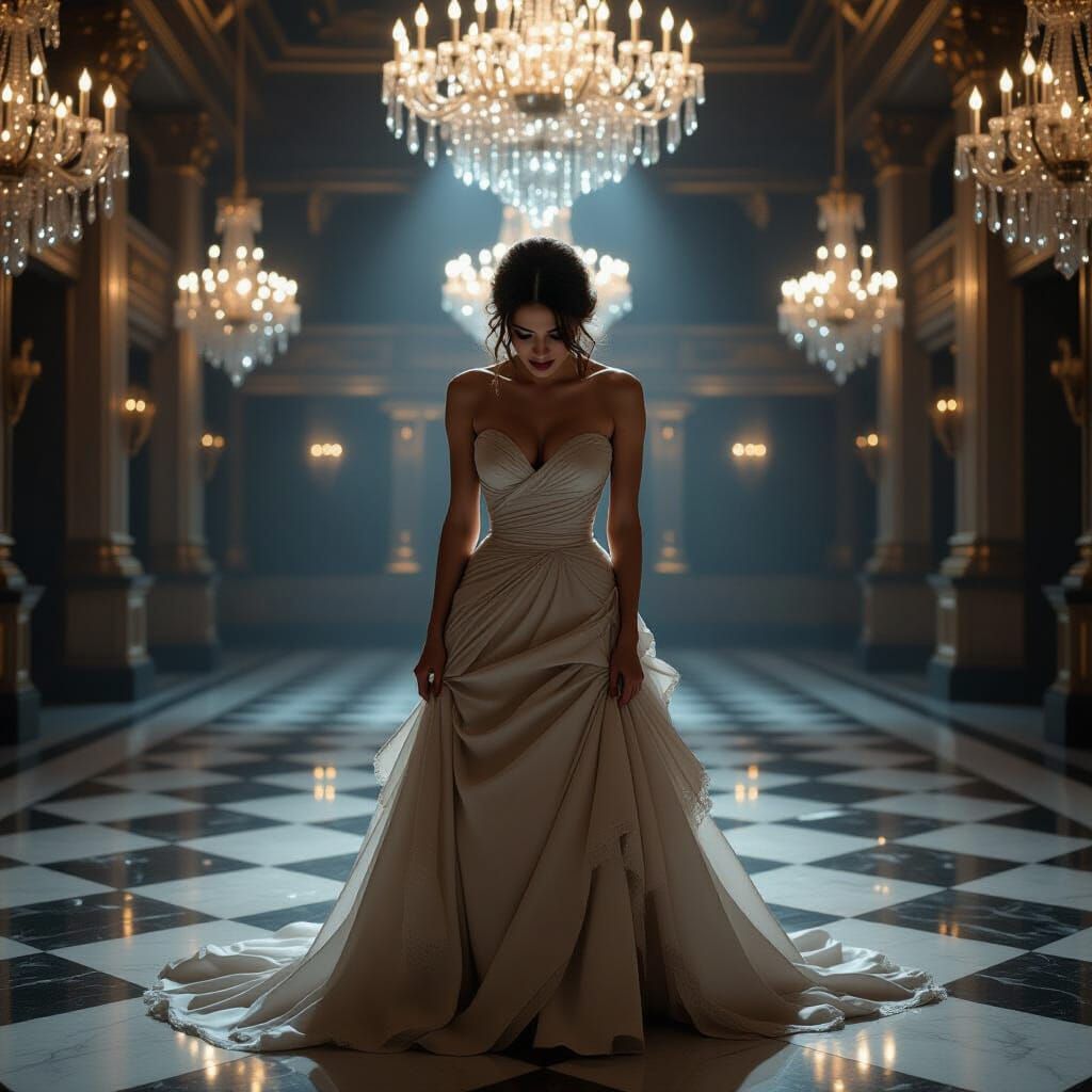 Shattered Dreams: Woman in Tattered Gown